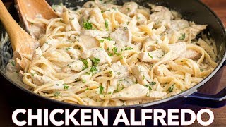 Chicken Fettuccine Alfredo Recipe  Easy Dinner [upl. by Laszlo680]