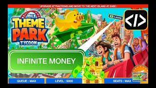 How To Gain Infinite Money In Idle ThemePark Tycoon without using Mods and APK [upl. by Cinom]