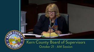 Kern County Board of Supervisors 900 am special meeting for Monday October 21 2024 [upl. by Eanrahs]