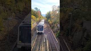 Oslo Metro entering Holmenkollen station [upl. by Gates]