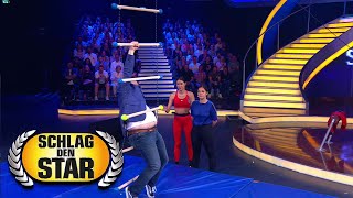 Auf die Leiter fertig los  Rebecca Mir vs Nilam Farooq  Spiel 9  Schlag den Star [upl. by Nyladnewg733]