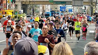 Tokyo Marathon 2023 Street View Nihonbashi [upl. by Aillemac]