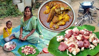 Mutton Curry Recipe Village Style Desi mutton Cooking Village Cooking Village life [upl. by Elinad]