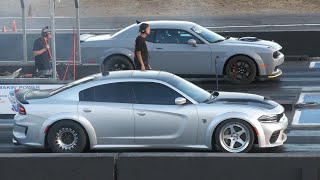 Dodge Charger Hellcat Redeye vs Dodge Challenger Scat Pack and Camaro SS [upl. by Euqnomod]