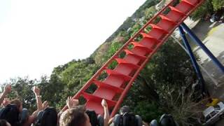 90 degree drop SheiKra Roller Coaster at Busch Gardens Africa in Tampa POV [upl. by Gualtiero992]