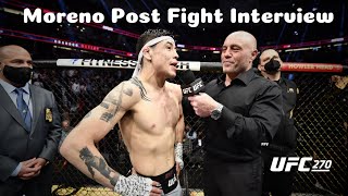 UFC 270  Brandon Moreno Post Fight Interview [upl. by Ahsoik]