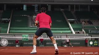 Roger Federer SLOW MOTION Points  French Open 2021  Court Level View  4K 60fps [upl. by Mw]