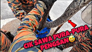 CIK SAWA PRANK ABANG BOMBA AND THE GENG [upl. by Lovich]