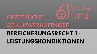 Bereicherungsrecht Folge 1 Leistungskondiktion  Recht der gesetzlichen Schuldverhältnisse [upl. by Goodwin]