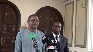 Guinée Equatoriale le Ministre des Affaires Etrangères burkinabè reçu par le Président Mbasogo [upl. by Bellis]