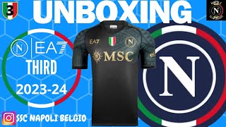 UNBOXING SSC Napoli EA7 Third 2023 24 Jersey Kit Campioni dItalia ea7 unboxing scudettonapoli [upl. by Reba]