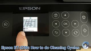 Epson Ecotank ET2750 How to do Printhead Cleaning Cycles and Improve Print Quality [upl. by Kaiser771]