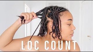 COUNTING MY BABY LOCS  Finger Coil Starter Locs [upl. by Arva]