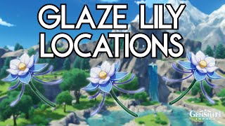 Glaze Lily Locations  Genshin Impact [upl. by Irved]