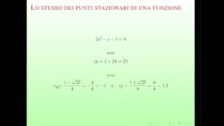 Calcolo delle derivate e dei punti stazionari di una funzione Esercizio 1 [upl. by Dazhahs]