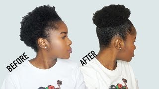 TALK THROUGH The Best Method to do a High PUFF on Short 4c Natural HairMona B [upl. by Melania]