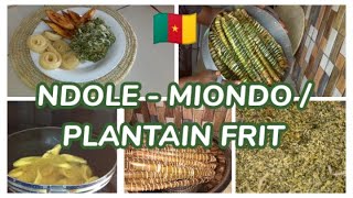 NDOLE A LA VIANDE – CREVETTES  MIONDO ET PLANTAIN FRIT  REPAS AFRICAIN  CUISINE CAMEROUNAISE [upl. by Waxman]