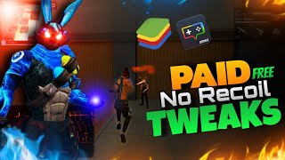 NO RECOIL  Secret PAID TWEAKS Settings For Free Fire PC l Bluestacks 5 l Msi 5 [upl. by Htebezile]