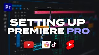 How to Set Up Adobe Premiere Pro to Edit Youtube TikTok and Instagram Videos Beginner Tutorial [upl. by Ellinehc503]