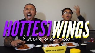 EATING THE WORLD HOTTEST WINGS amp TALKING BREAK UP STORIES [upl. by Ednil]