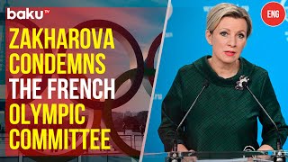 Maria Zakharova on banning a Muslim athlete from participating in the Olympics opening ceremony [upl. by Itsuj]