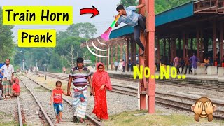 Update Viral Train Horn Prank 2024 Best Of Train Horn Prank Reaction on Public  5G Prankprank [upl. by Ahsitaf]