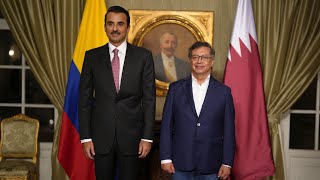 Visita Oficial del Emir de Qatar  Firma de Convenios [upl. by Analla]