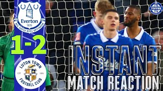 Everton 12 Luton Town  FA Cup  Gwladys Street Reaction [upl. by Aryad76]