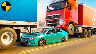 Truck and Car Accidents 1 😱 BeamNGDrive [upl. by Ehlke]