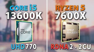 i513600K UHD 770 vs Ryzen 5 7600X RDNA 2  iGPU Comparison [upl. by Nylahsoj]