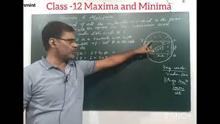 Maxima and Minima Application Part 1 Class12 [upl. by Zitella]