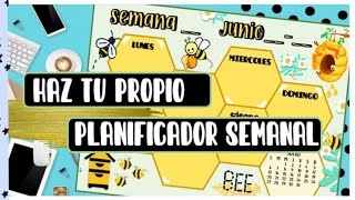 COMO HACER UN PLANIFICADOR SEMANAL EN WORD  PLANNER [upl. by Burris]