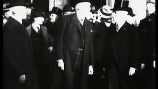 Arthur James Balfour arrives in Washington DC June 4 1917 [upl. by Htinek]