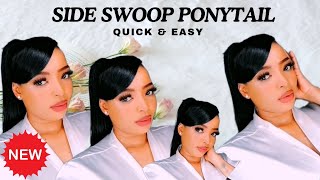 FLAWLESS Hair in 10 Minutes Side Swoop Ponytail Tutorial [upl. by Bucky]