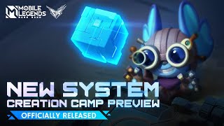 Creation Camp  New System  New Mode  Mobile Legends Bang Bang [upl. by Sardella]