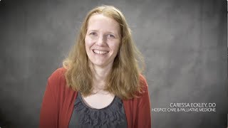 Physician Video Profile Caressa Eckley DO Hospice Care amp Palliative Medicine [upl. by Aynuat304]