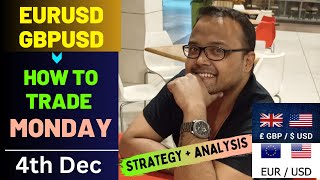 EURUSD Analysis MONDAY 4 DEC  GBPUSD Analysis MONDAY 4 DEC  EURUSD Strategy  GBPUSD Strategy [upl. by Llehcsreh]