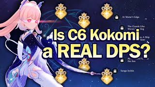 KOKOMI C1  C6 Constellations Review Damage amp Healing Analysis  Genshin Impact 21 [upl. by Ettenuahs885]