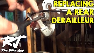 How To ReplaceUpgrade Rear Derailleur On A Bike [upl. by Asante]