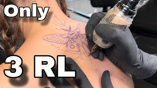 Stippling tattoo real time  stippling shading tattoo  how to tattoo stipple shading 😎😍 [upl. by Yroffej789]