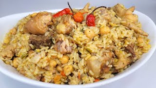 Guyanese🇬🇾 split peas chick peas cookup rice  recipe [upl. by Gherlein]