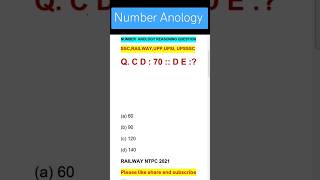 Reasoning Number Anology REASONING QUESTIONsscRailwayUPPUPSIUPSSSCshortfeedtrickviral [upl. by Symer23]