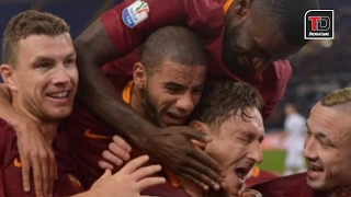 Totti le da el pase a semifinales de Coppa Italia a la Roma [upl. by Meggie718]