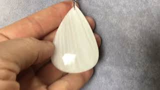 Pendentif scolecite blanche goutte [upl. by Nevanod]