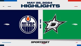 NHL Game 2 Highlights  Oilers vs Stars  May 25 2024 [upl. by Ettevets910]