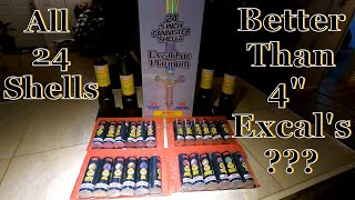 5quot Excalibur Platinum Canister Shells By World Class Fireworks Shot All 24 Shells [upl. by Onit]