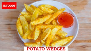 Potato Wedges Recipe  How to Make Potato Wedges  Infoods [upl. by Clemmy606]