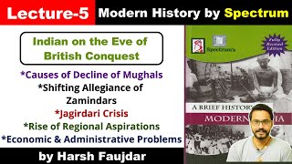 H5 Causes of Decline of Mughal Empire  Zamindari Jagirdari Crisis etc  Spectrum Modern History [upl. by Sacken]