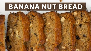 How To Make PERFECT Banana Nut Bread Moist and Delicious [upl. by Ymmak]