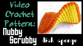 Crochet Pattern Nubby Scrubby dish sponge [upl. by Starinsky]